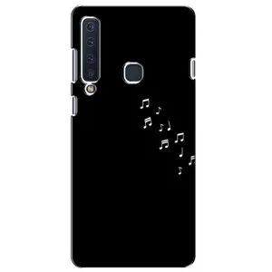 Чехол с картинками на черном фоне для Samsung Galaxy A9 2018, A920 (Ноты)