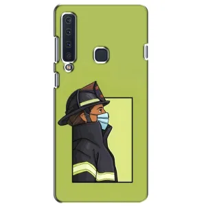 Силиконовый бампер (Работники) на Samsung Galaxy A9 2018, A920 (Пожарник)