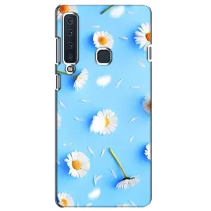 Чохол з Квітами для Samsung Galaxy A9 2018, A920 (ромашки на блакитному)