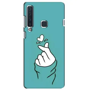 Чехлы (Знак сердечка) на Samsung Galaxy A9 2018, A920 (Сердечко на бирюзовом)