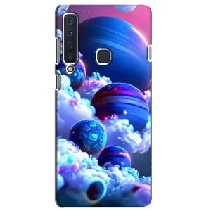 Чехлы КОСМОС для Samsung Galaxy A9 2018, A920 (Синие планеты)