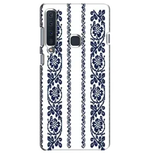 Силиконовый Чехол на Samsung Galaxy A9 2018, A920 с картинкой Вышиванки (Синяя вышиванка)