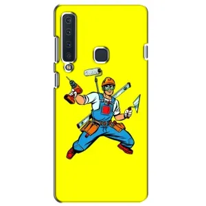Силиконовый бампер (Работники) на Samsung Galaxy A9 2018, A920 (Строитель)
