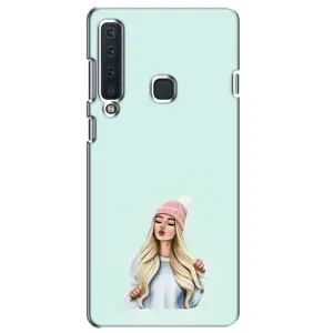 Силиконовый Чехол на Samsung Galaxy A9 2018, A920 с картинкой Стильных Девушек (В шапке)