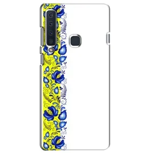 Силиконовый Чехол на Samsung Galaxy A9 2018, A920 с картинкой Вышиванки (Желто-синяя вышиванка)