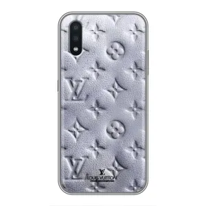 Текстурный Чехол Louis Vuitton для Самсунг А01 Кор (Белый ЛВ)