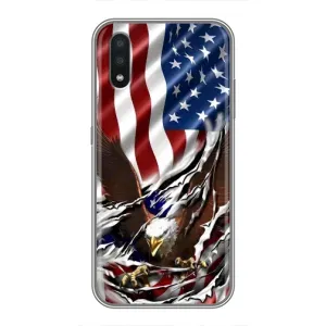 Чехол Флаг USA для Samsung Galaxy A01 Core (Флаг USA)