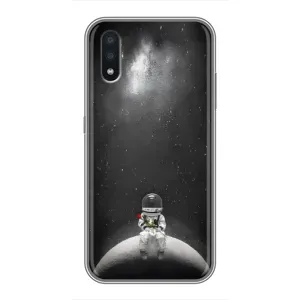 Силіконовый Чохол з принтом "Космонавти" на Samsung Galaxy A01 Core (Космонавт романтик)