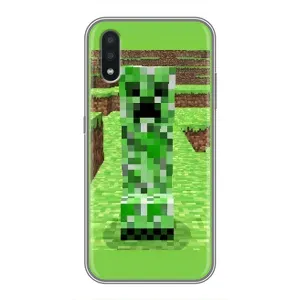 Чохли для Samsung Galaxy A01 Core (Персонажі МайнКрафт) (Кріпер 2)