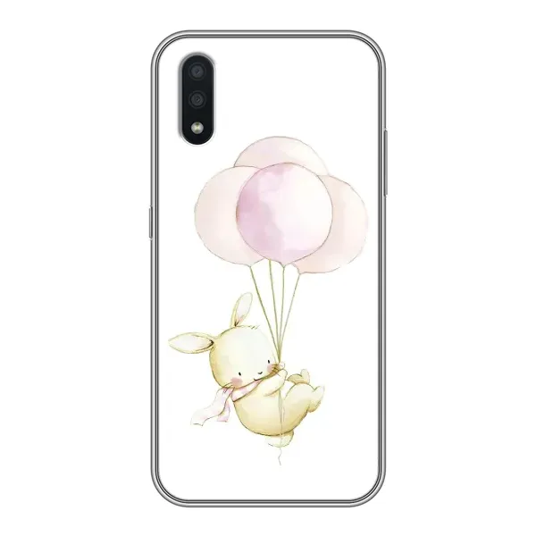 Чехол с рисунком «Кролик и шарики» для Samsung Galaxy A01 Core