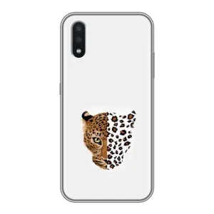 Чохол з леопардовим принтом на Samsung Galaxy A01 Core (Леопард на білому)