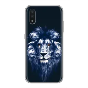 Чохол з картинкою на Samsung Galaxy A01 Core (Лев – синій)