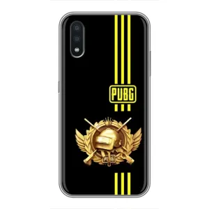 Чохол (TPU) з картинкою "Лого Пабг" на Самсунг А01 Кор (Логотип PUPG)