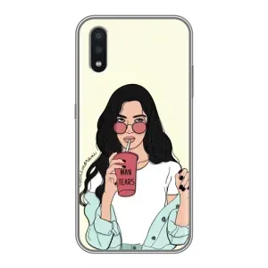 Силіконовый Чохол на Samsung Galaxy A01 Core з картинкой Модных девушек (З напоєм)