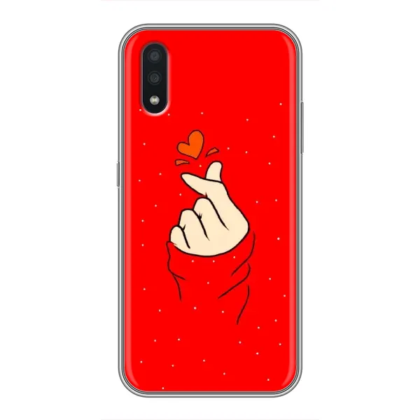 Чехол с рисунком «Сердце на красном» для Samsung Galaxy A01 Core Чехол с рисунком «Сердце на красном» для Samsung Galaxy A01 Core
