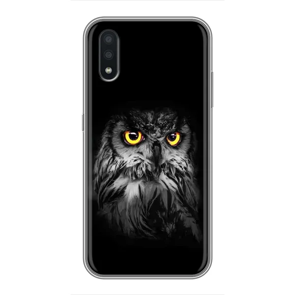 Чехол с рисунком «Сова на чёрном» для Samsung Galaxy A01 Core Чехол с рисунком «Сова на чёрном» для Samsung Galaxy A01 Core