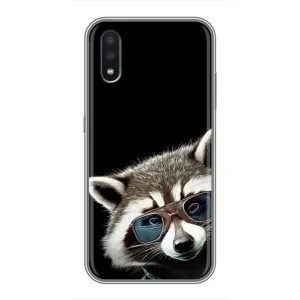Силіконовий Чохол з Энотами на Samsung Galaxy A01 Core (Стильний Єнот)