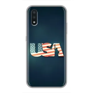 Чехол Флаг USA для Samsung Galaxy A01 Core (USA)
