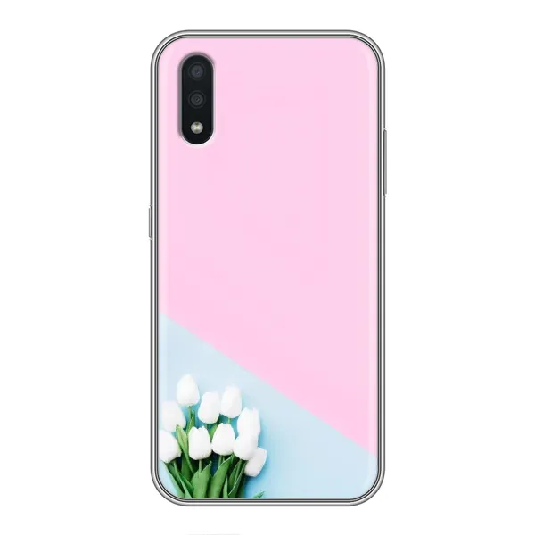 Чехол с рисунком «Белые тюльпаны» для Samsung Galaxy A01 Чехол с рисунком «Белые тюльпаны» для Samsung Galaxy A01