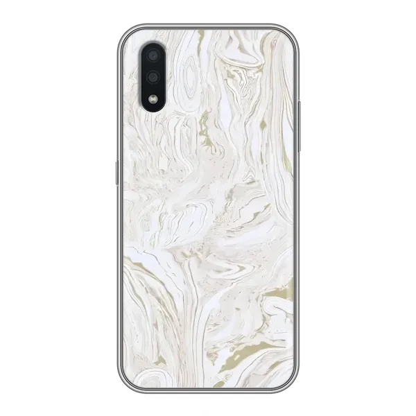 Чехол с рисунком «белый мрамор» для Samsung Galaxy A01