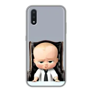 Мультяшный принт на Чехол для Самсунг Гелекси А01 (BOSS)