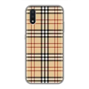 Чехол с Брендами одежды на Самсунг Гелекси А01 (Burberry стиль)
