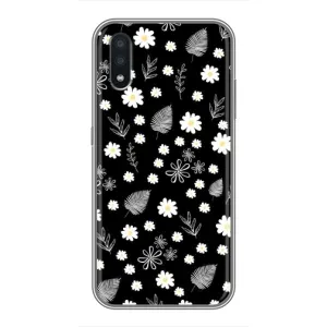 Чохли з тематикою "КВІТИ" на Samsung Galaxy A01 (цвітіння на чорному)
