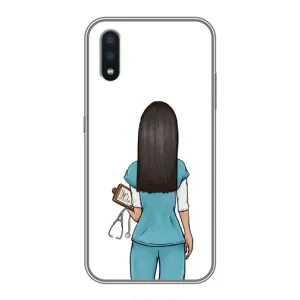 Силиконовый бампер (Работники) на Samsung Galaxy A01 (Доктор)