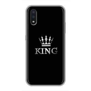 Чехол (Корона на чёрном фоне) для Самсунг Гелекси А01 (KING)