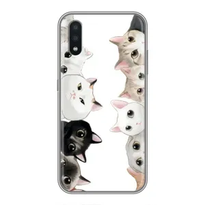 Силиконовый чехол с котиком для Samsung Galaxy A01 (Коты)