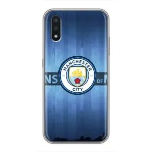 Силиконовые Чехлы принт Футбол на Samsung Galaxy A01 (ManCity)