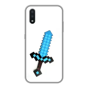 Чехлы для Samsung Galaxy A01 (Персонажи Майн Крафт) (Меч)