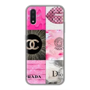 Чехол (Dior, Prada, YSL, Chanel) для Samsung Galaxy A01 (Модница)