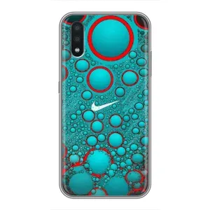 Силіконовый Чохол на Samsung Galaxy A01 з картинкою НАЙК (Найк зелений)