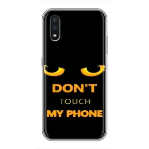Чохол з Прикольним Принтом на Samsung Galaxy A01 (Не чіпай мій телефон)