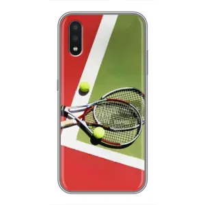 Чохли з прінтом Спортивна тематика для Samsung Galaxy A01 (Ракетки теніс)