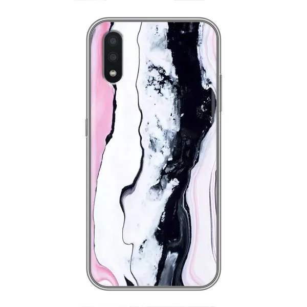 Чехол с рисунком «Розовый мрамор» для Samsung Galaxy A01