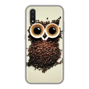Чехлы с принтом СОВЫ для Samsung Galaxy A01 (Сова с зерен кофе)