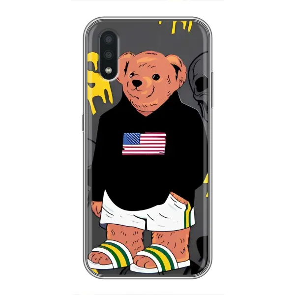 Чехол с рисунком «Teddy USA» для Samsung Galaxy A01 Чехол с рисунком «Teddy USA» для Samsung Galaxy A01