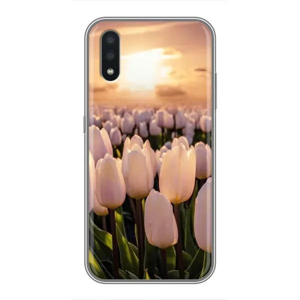 Чехол с рисунком «Закат с цветами» для Samsung Galaxy A01 Чехол с рисунком «Закат с цветами» для Samsung Galaxy A01