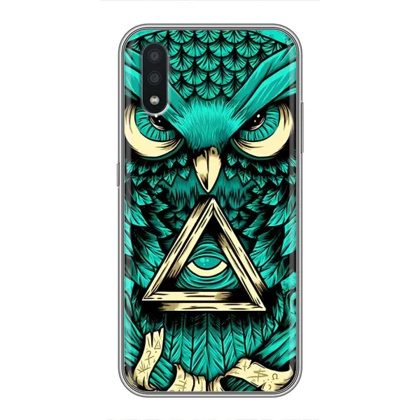 Чехол с рисунком «Зеленая сова» для Samsung Galaxy A01 Чехол с рисунком «Зеленая сова» для Samsung Galaxy A01