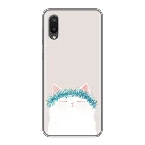 Чехол на тематику: Коты для Samsung Galaxy A02 (Белый котик)