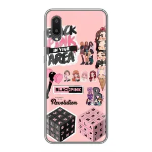Чехлы с картинкой для Samsung Galaxy A02 (BLACK PINK коллаж)