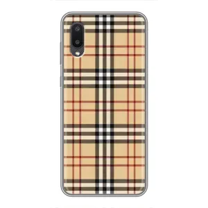 Чехол с Брендами одежды на Самсунг А02 (Burberry стиль)