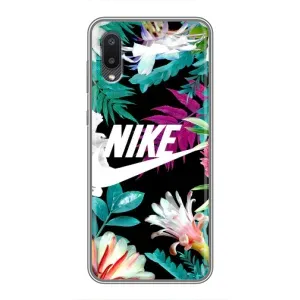 Силіконовый Чохол на Samsung Galaxy A02 з картинкою НАЙК (Квітковий Nike)