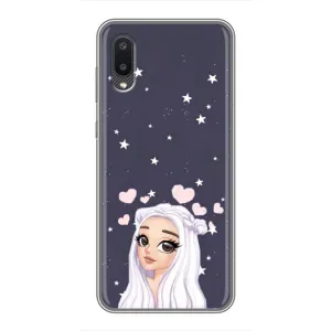 Чехол Стильные девушки на Samsung Galaxy A02 (Девушка и сердечки)