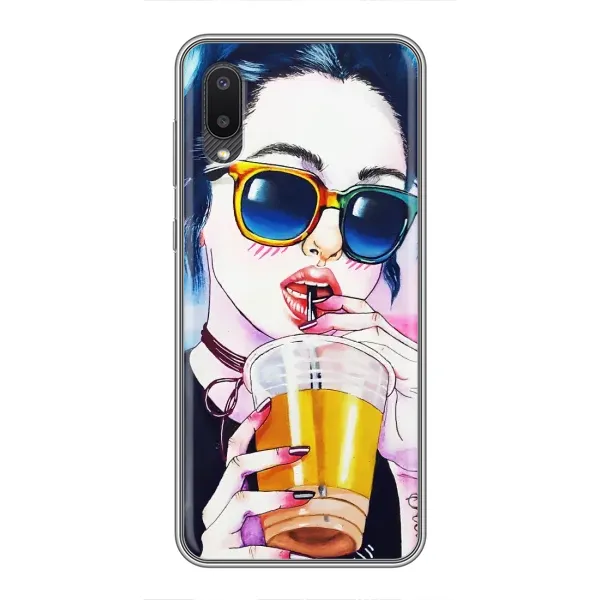 Чехол с рисунком «Девушка с коктейлем» для Samsung Galaxy A02 Чехол с рисунком «Девушка с коктейлем» для Samsung Galaxy A02