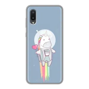 Чехол Unicorn на Samsung Galaxy A02 (Единорог космонавт)