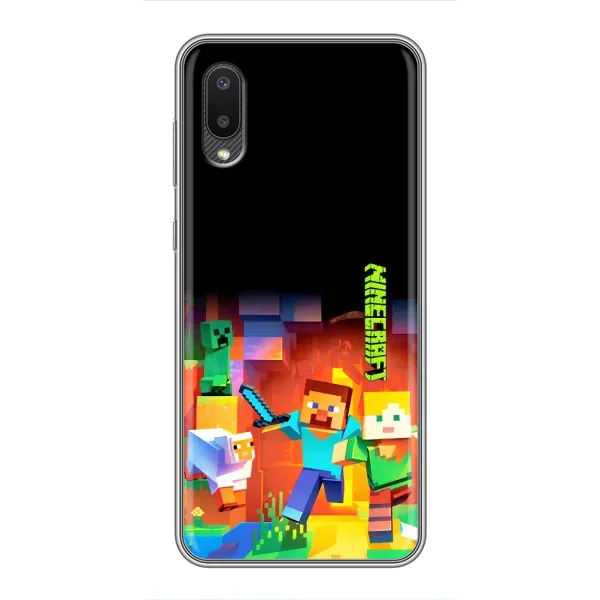 Чехол с рисунком «Герой Майнкрафт» для Samsung Galaxy A02 Чехол с рисунком «Герой Майнкрафт» для Samsung Galaxy A02