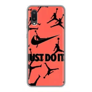 Силіконовый Чохол Nike Air Jordan на Самсунг А02 (Just Do It)